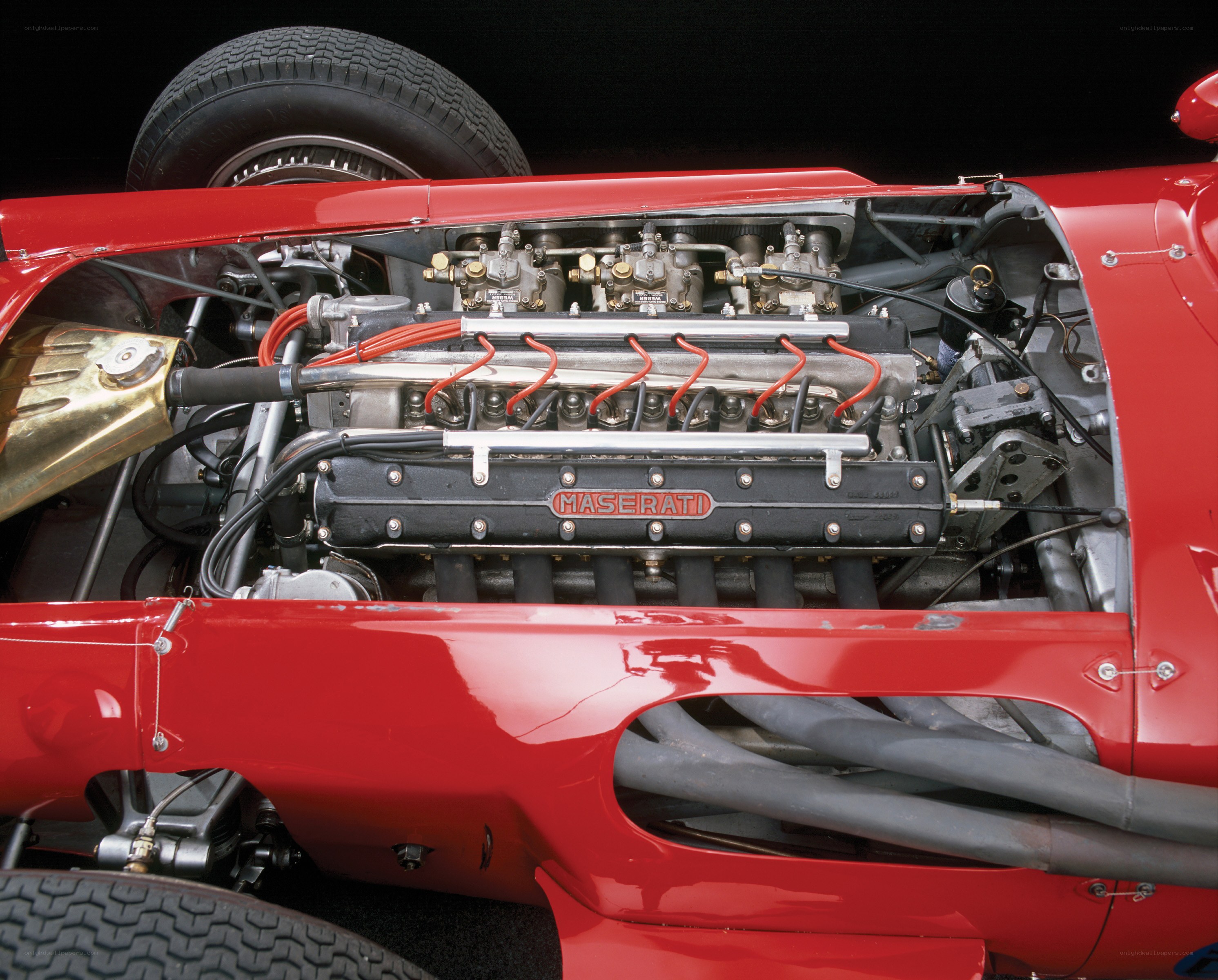 Maserati race car engine