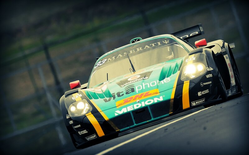 Maserati race car on track