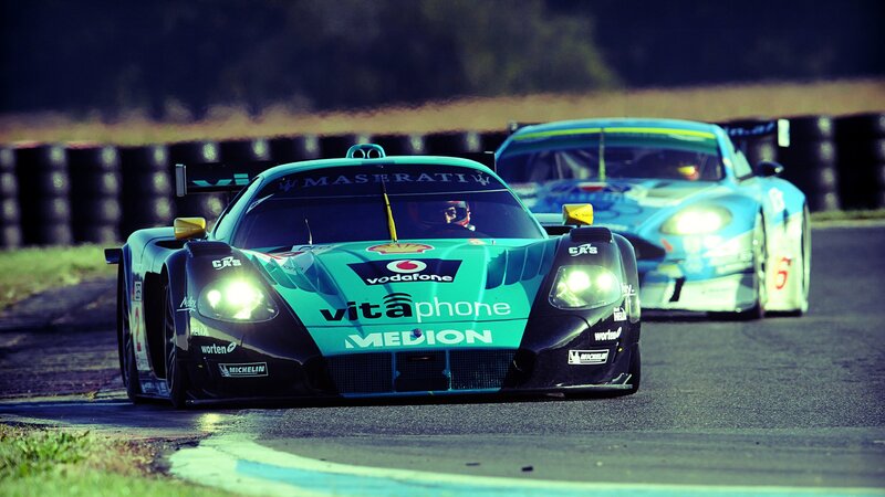 Maserati race car on track