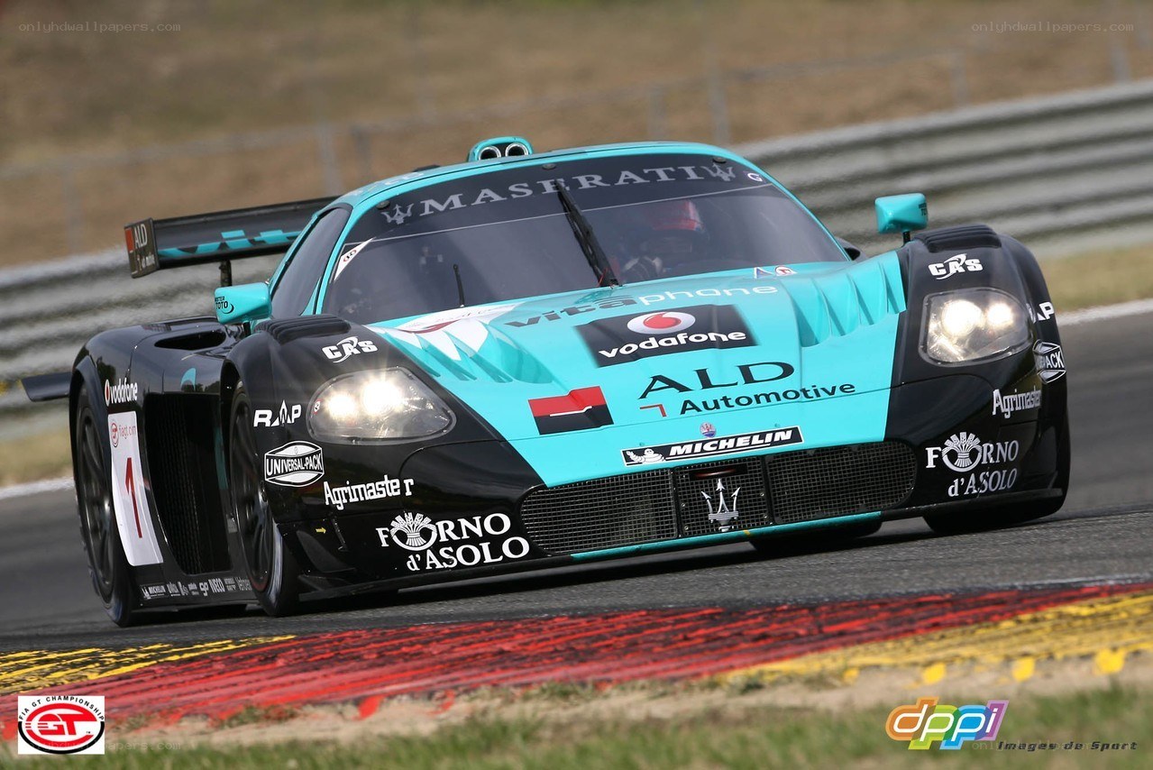 Maserati race car on track