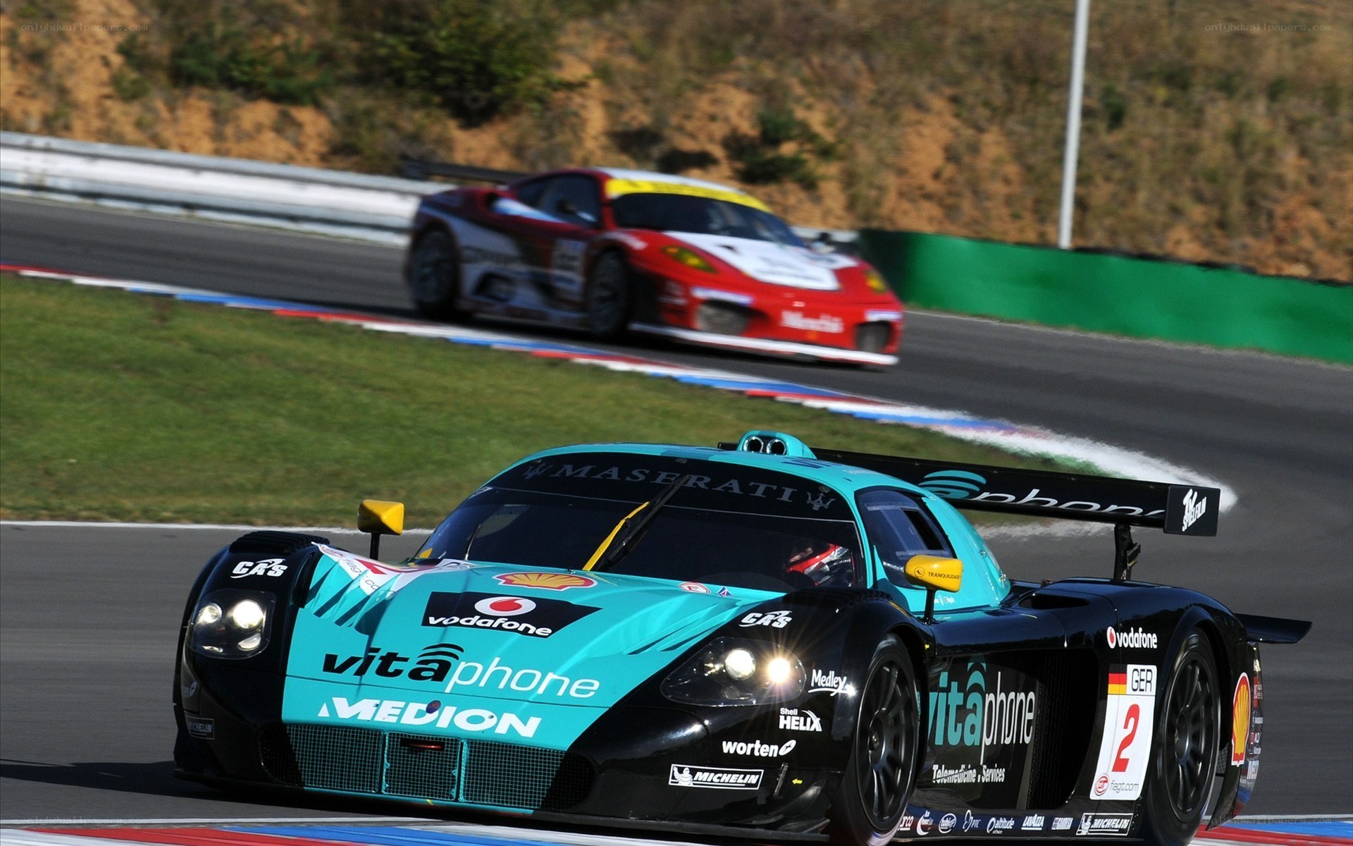 Maserati race car on track