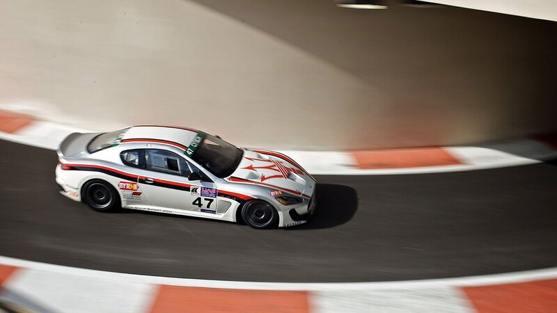 Maserati race car on track