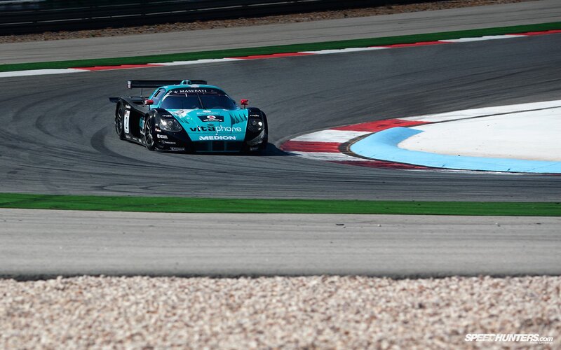 Maserati race car on track