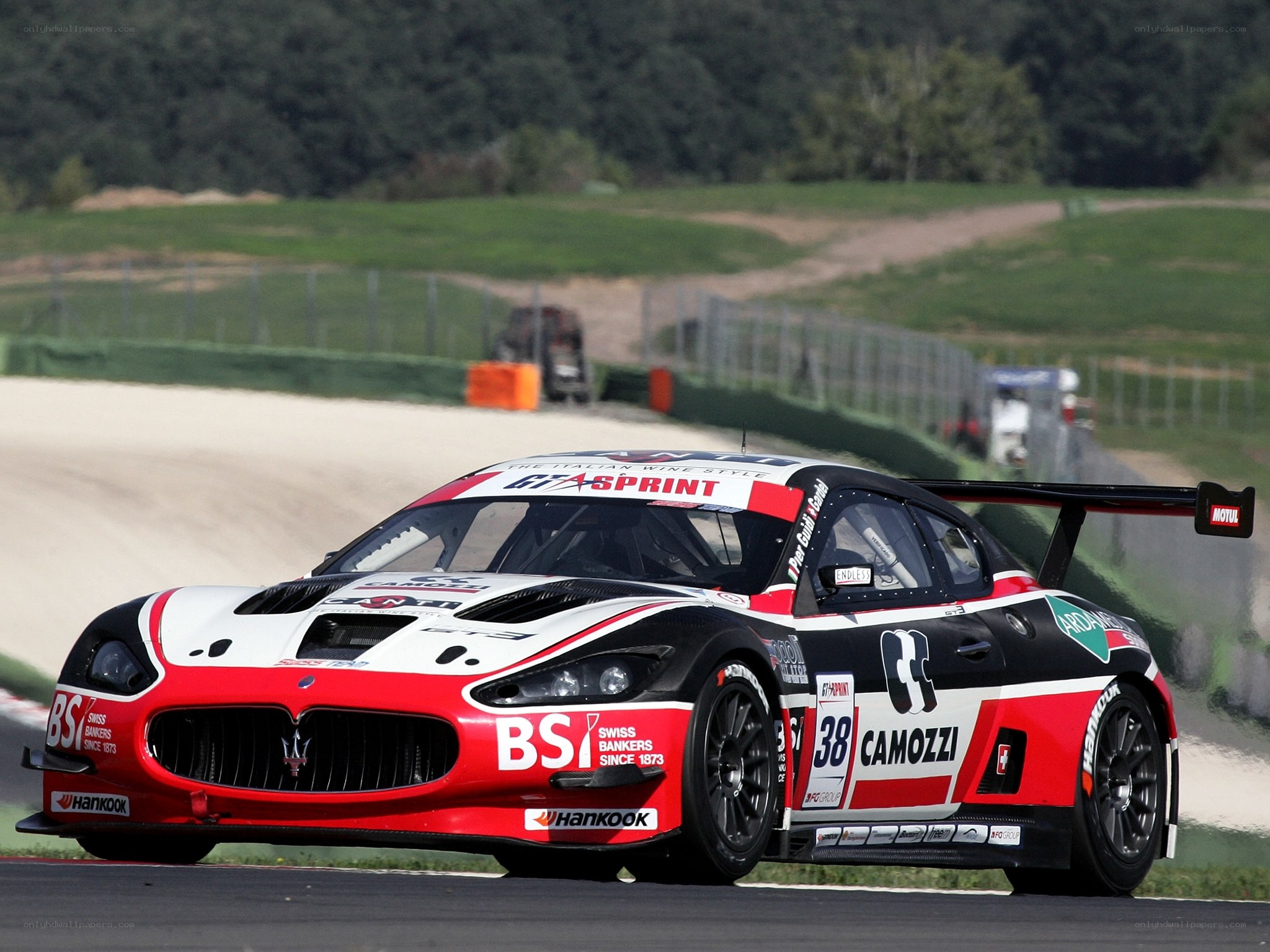 Maserati race car on track