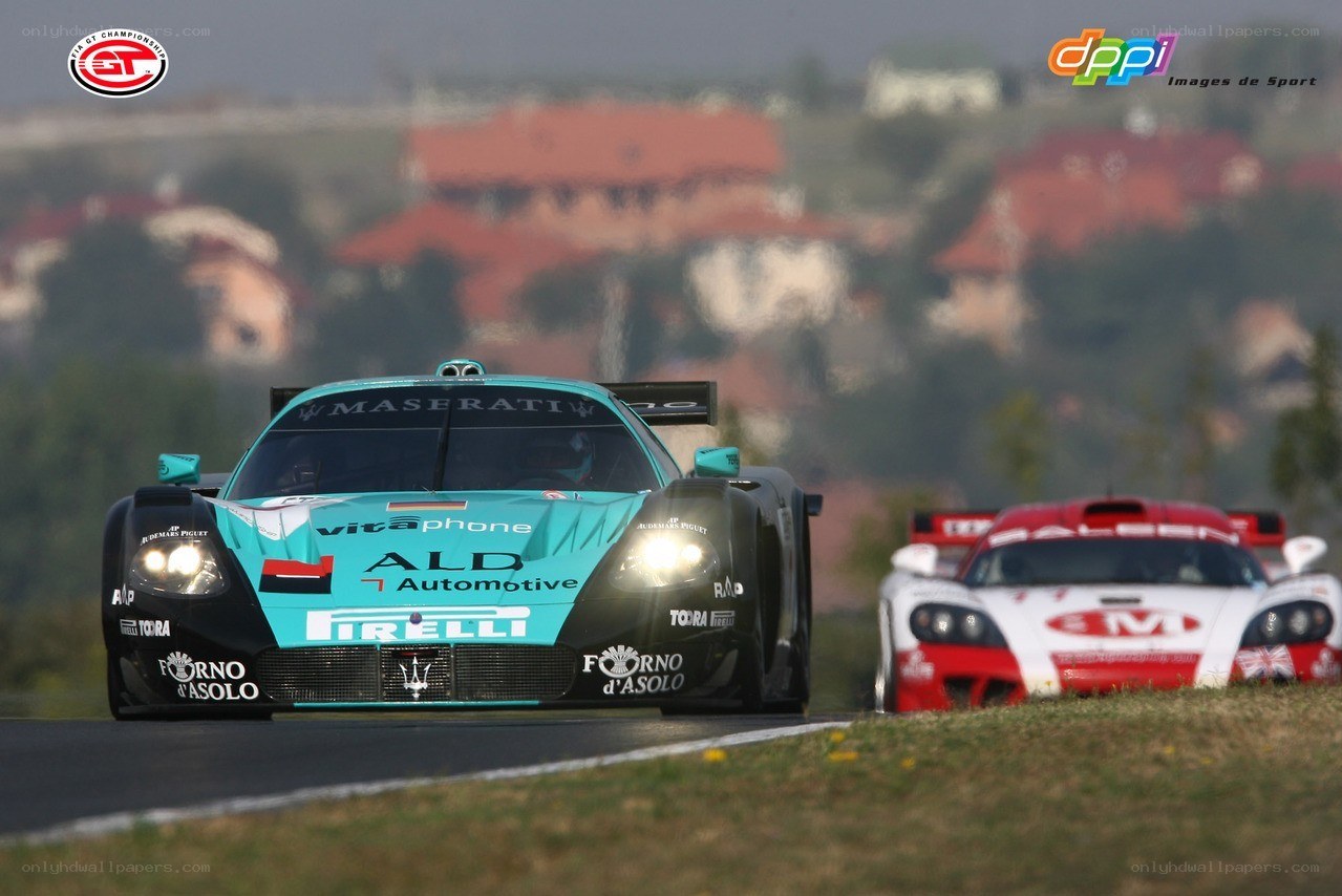 Maserati racing on track