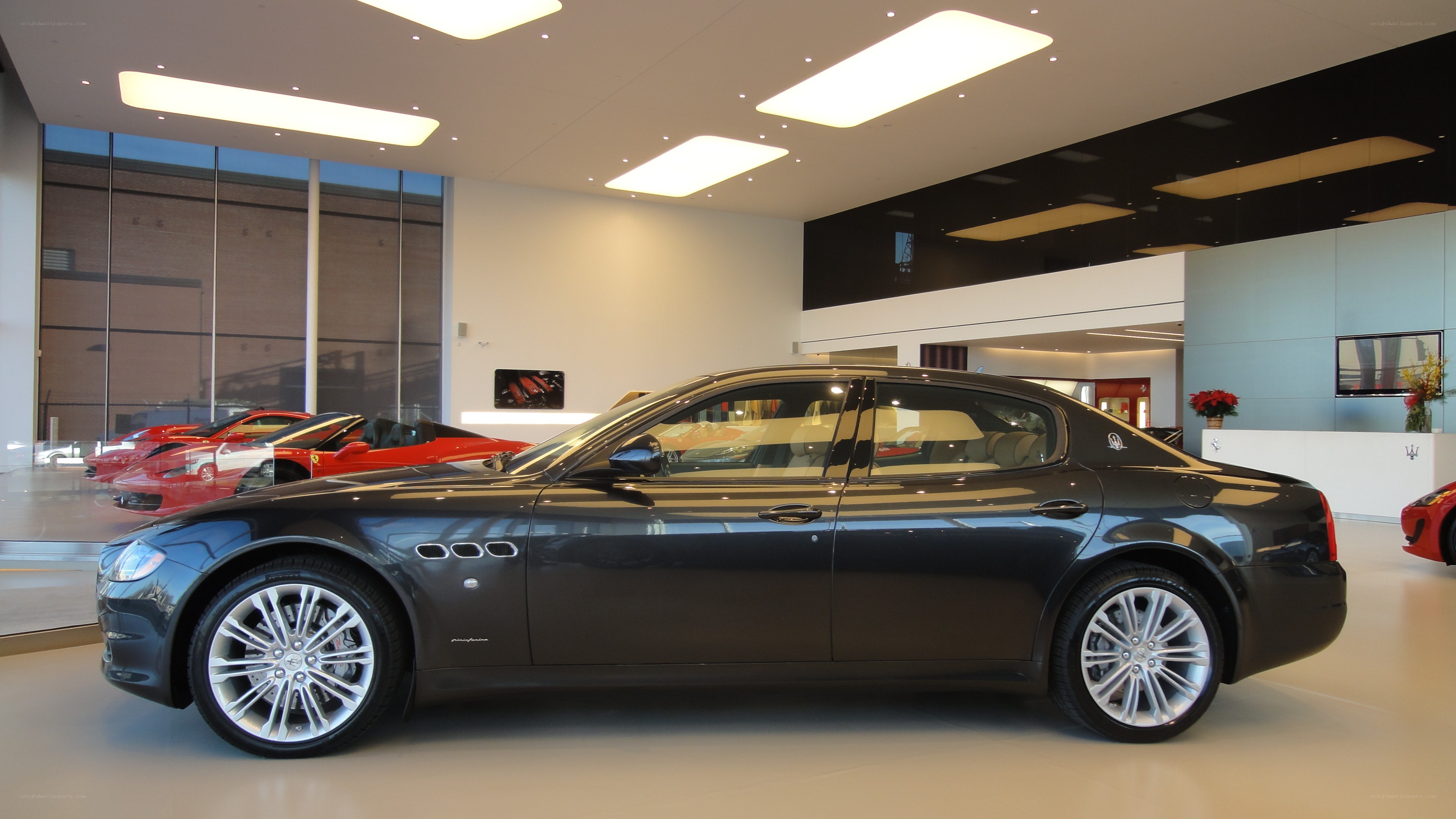 Maserati sedan in showroom