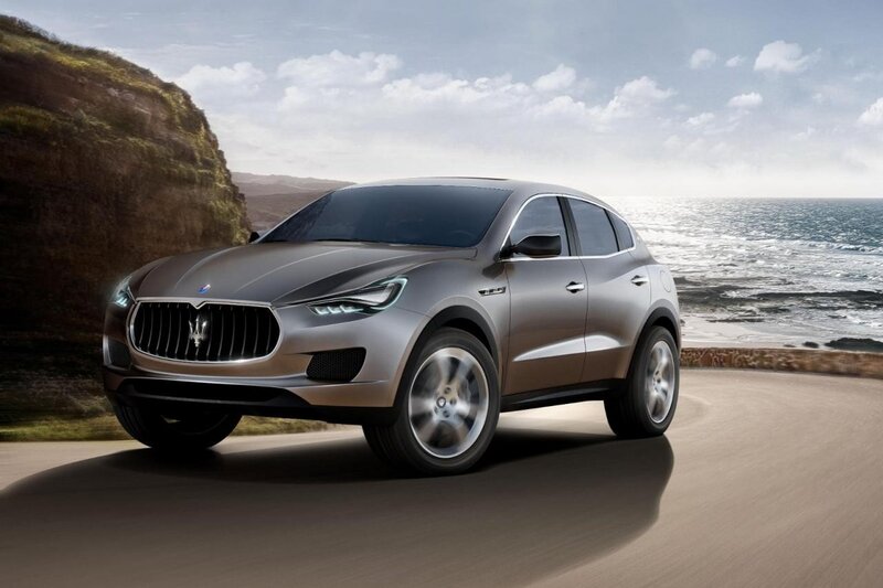 Maserati SUV on coastal road