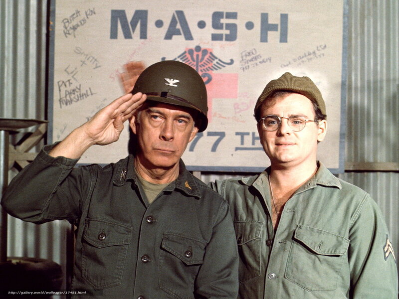 MASH cast saluting