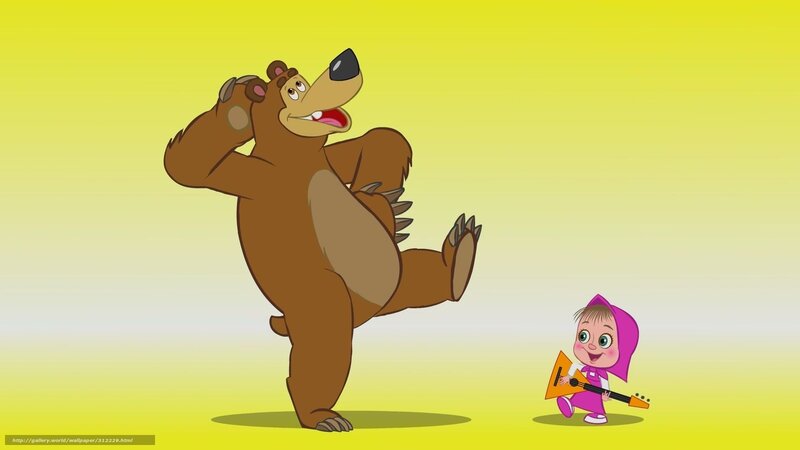 Masha and the Bear dancing