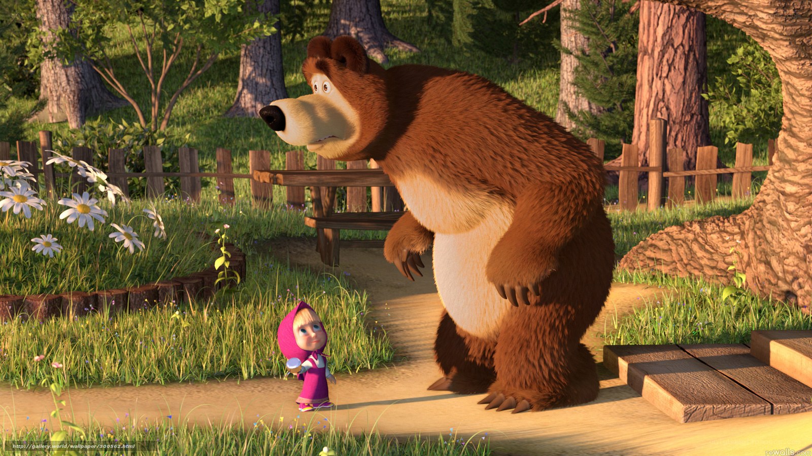 Masha and the Bear in the forest