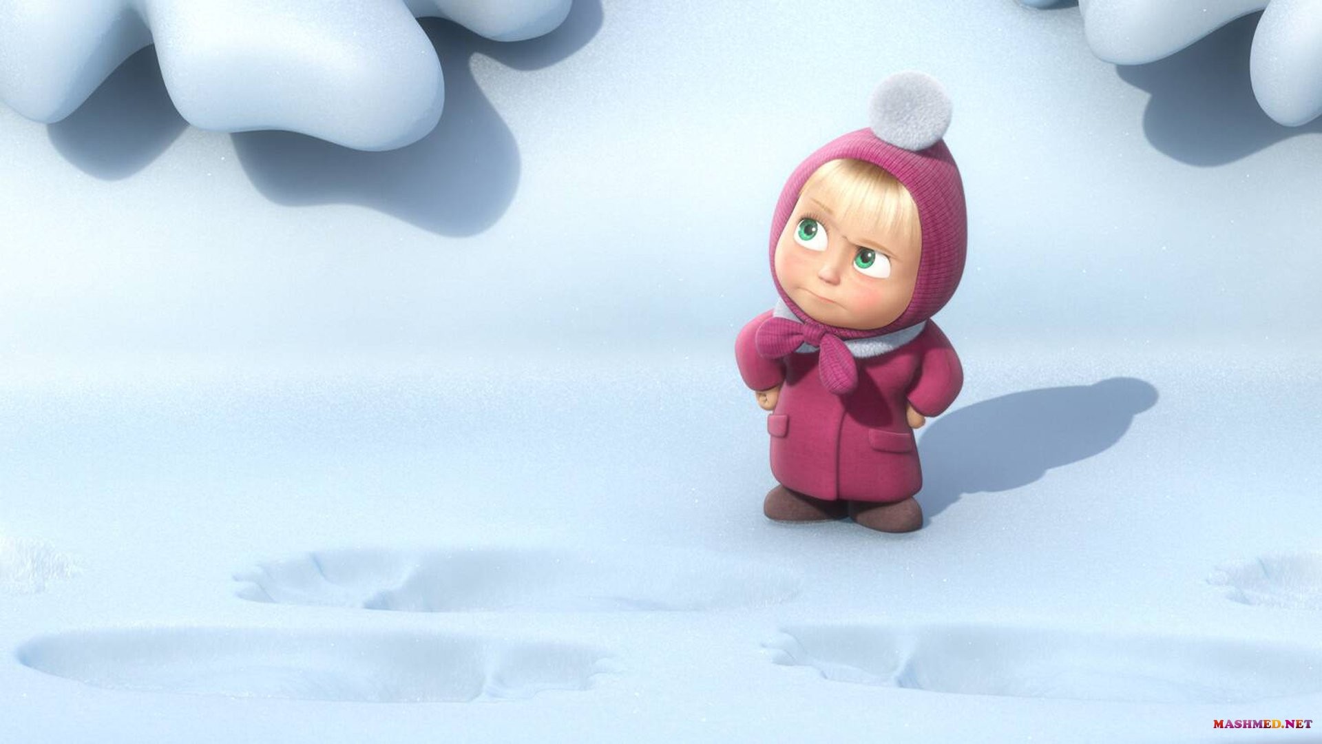 Masha in the snow