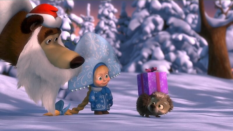 Masha with Bear and Hedgehog