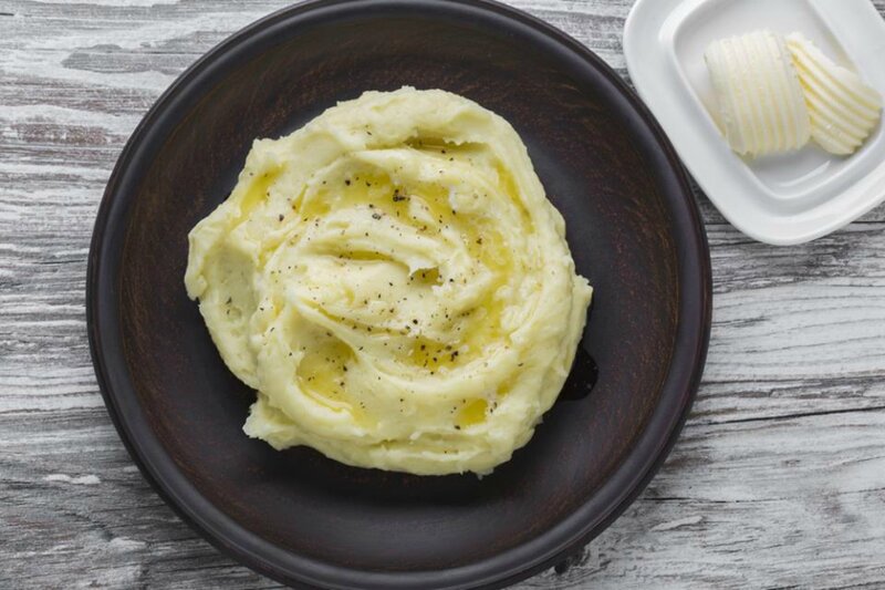 Mashed Potatoes in Bowl
