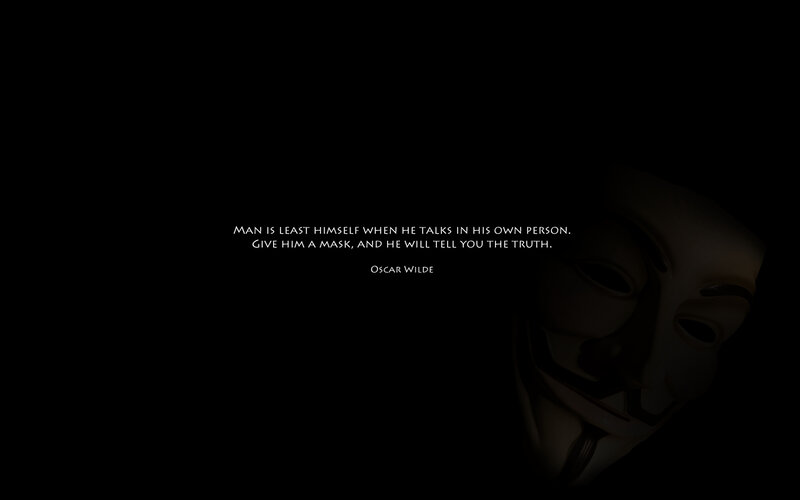 mask quote wallpaper