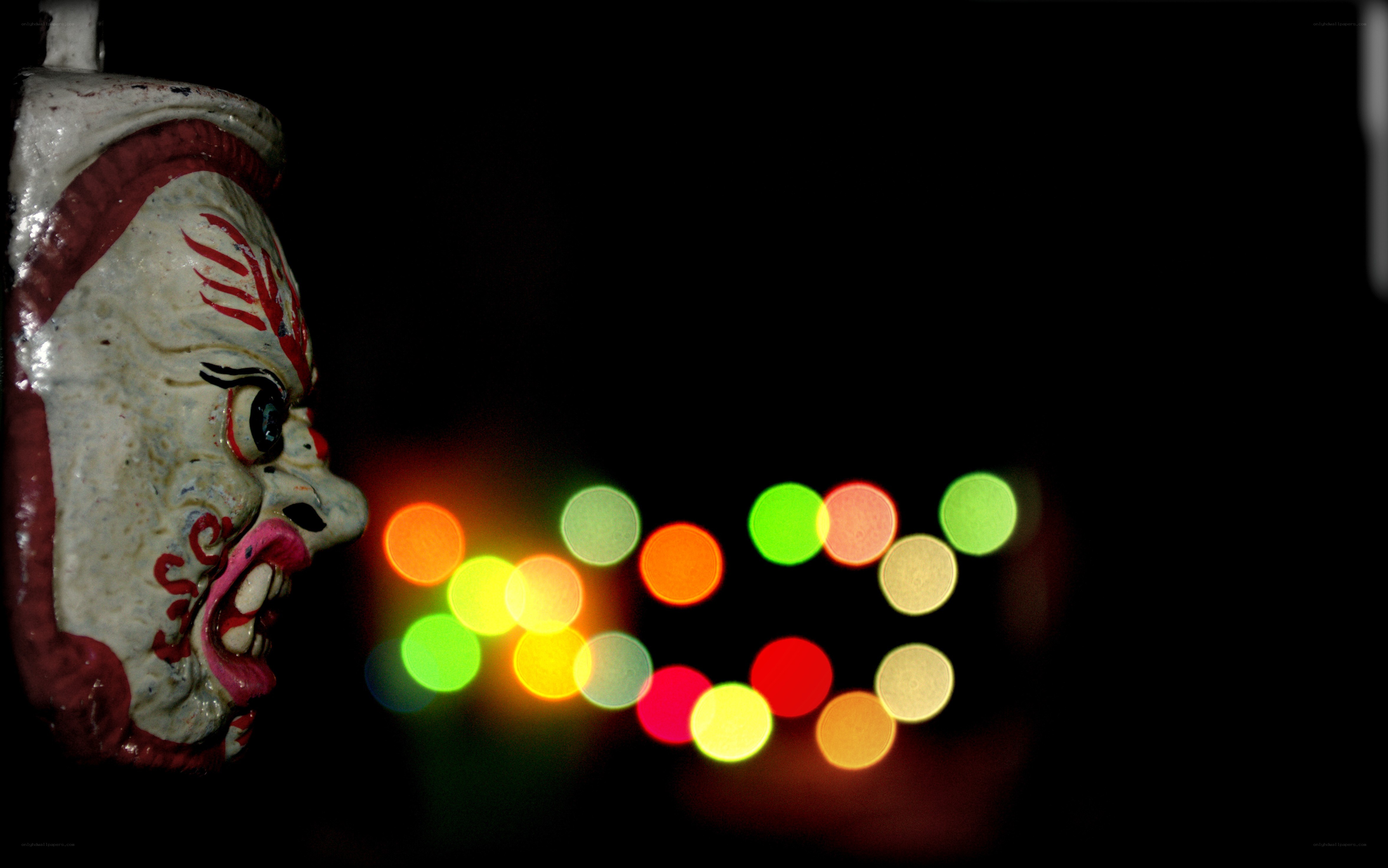 mask with colorful lights