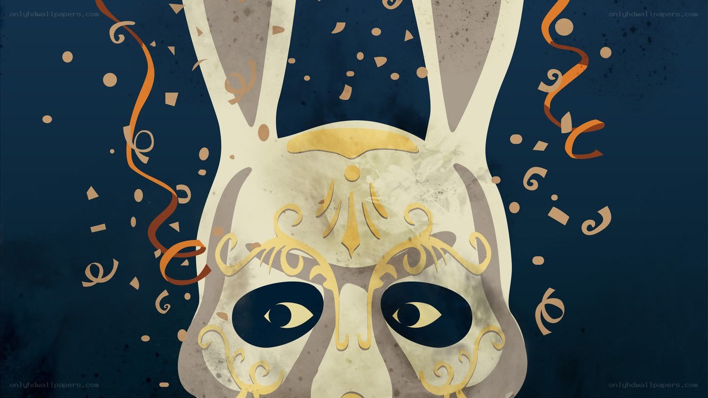 mask with confetti celebration