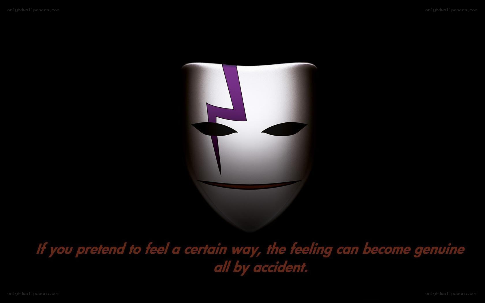mask with lightning bolt quote