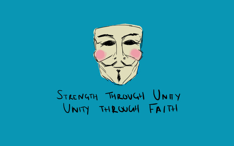mask with unity message
