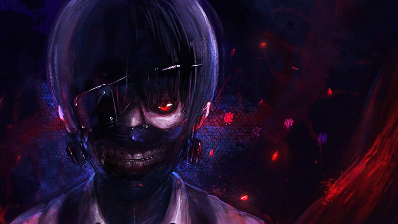 Masked Anime Character — Black, Dark, Dramatic, Night