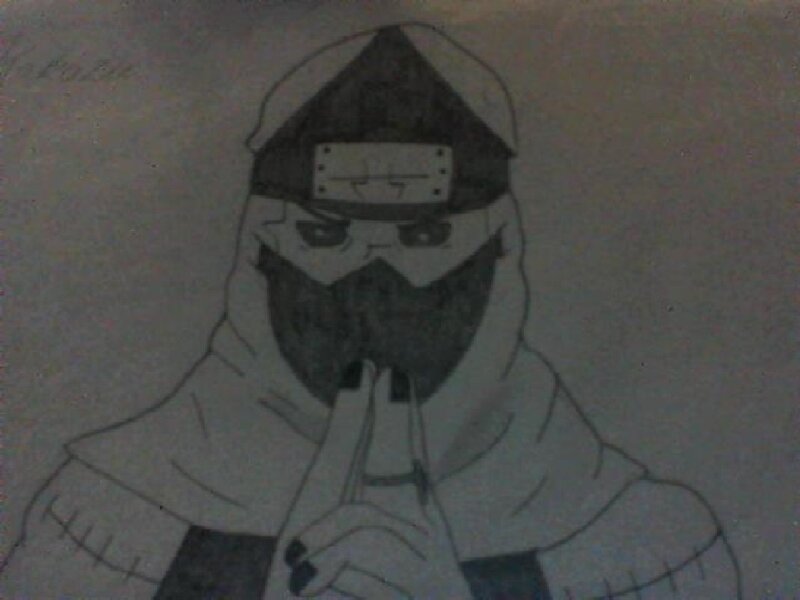 Masked Anime Character — Black, Serious