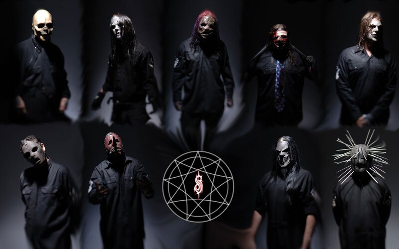 Masked Band Members — Black, Dark, Photograph
