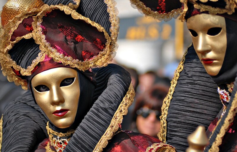 Masked Carnival Participants — Gold