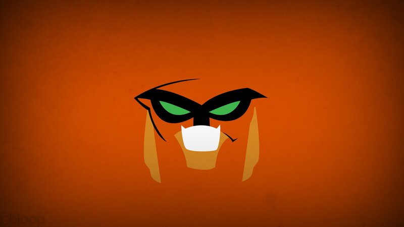 Masked Character Face — Orange