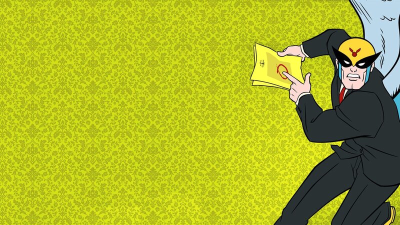 Masked Character Holding Papers