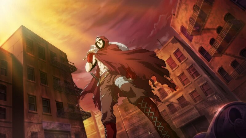 Masked Character in Red Cloak