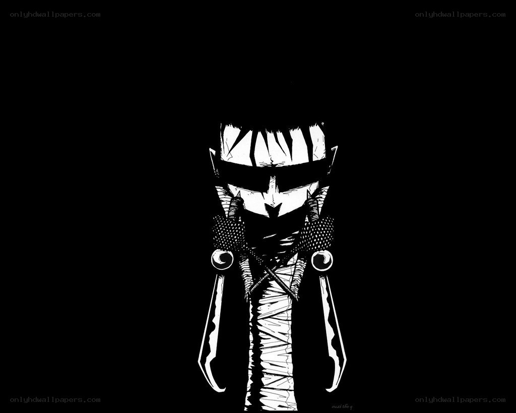 masked character with blades