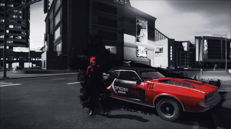 Masked Character with Car
