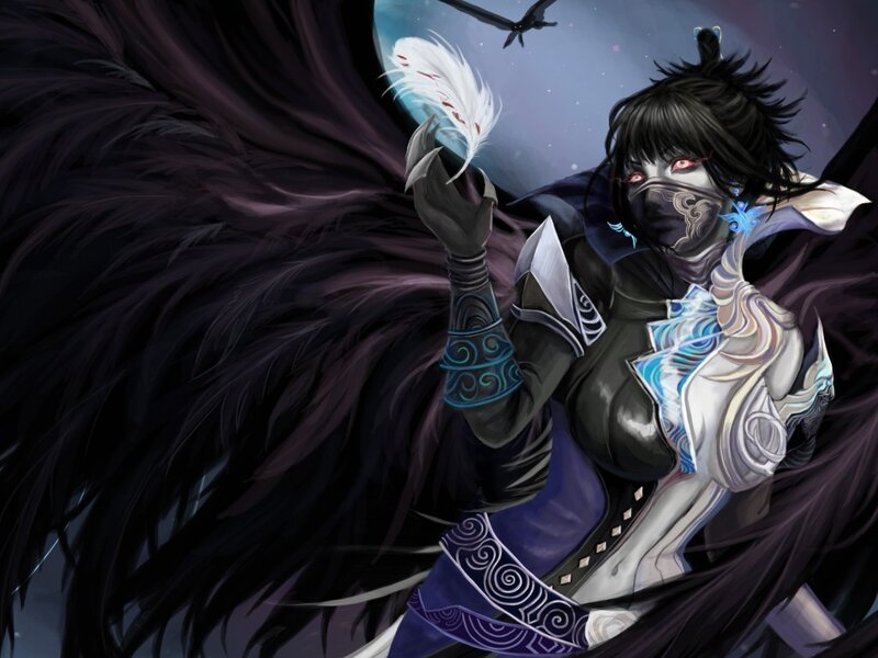 Masked Character with Feather