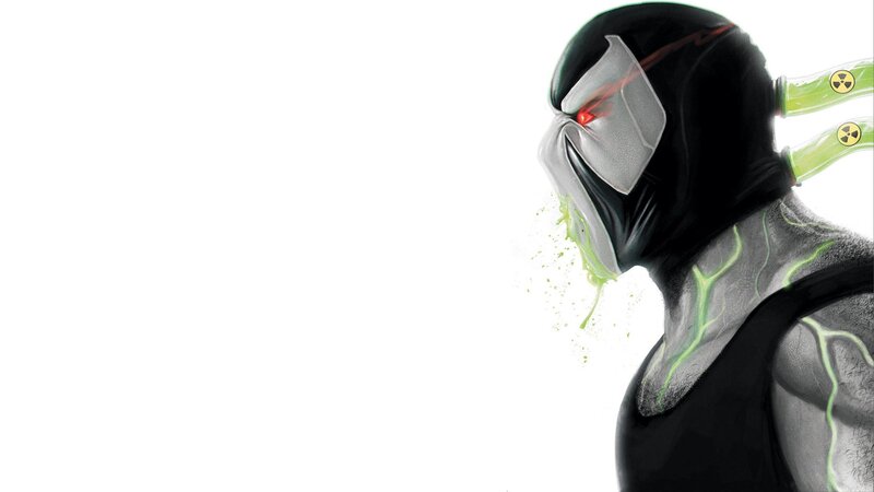 Masked Character with Green Tubes — Black, Dramatic, Digital Art