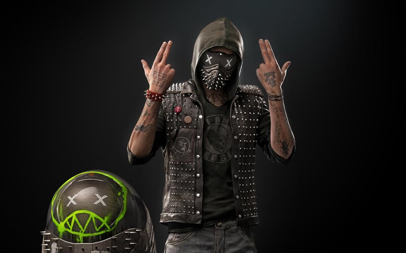 Masked Character with Helmet