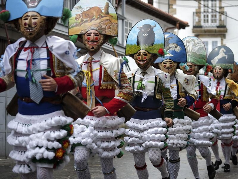 Masked Dancers in Parade
