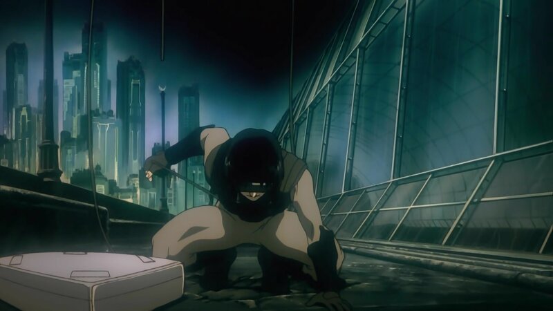 Masked Figure Crouching