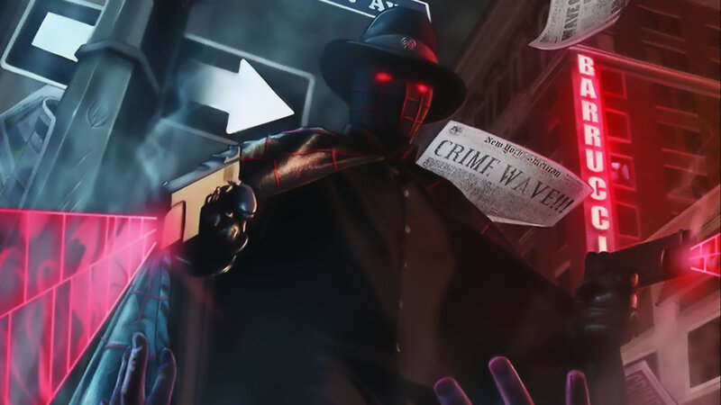Masked Figure Holding Guns