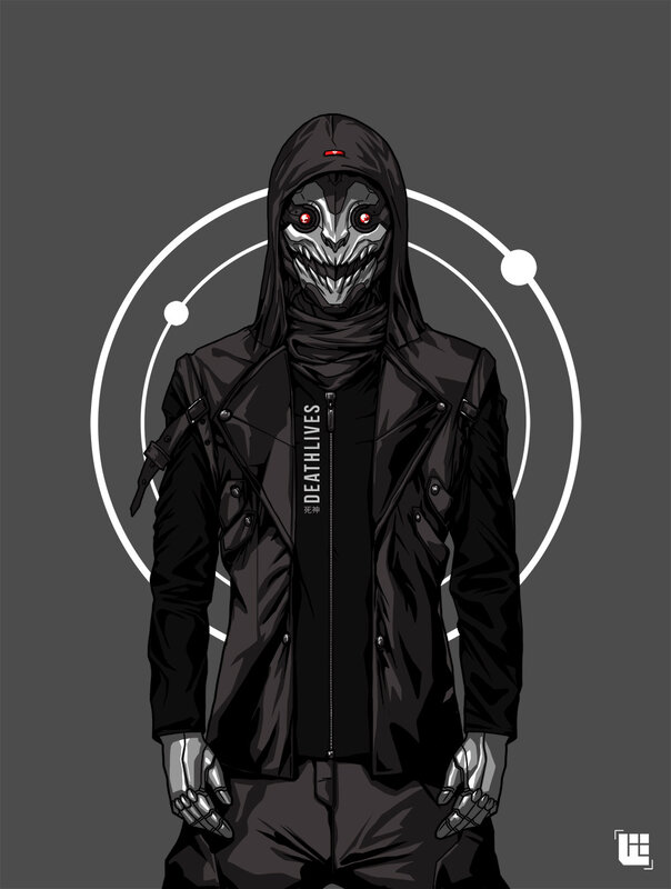 Masked Figure in Black Jacket