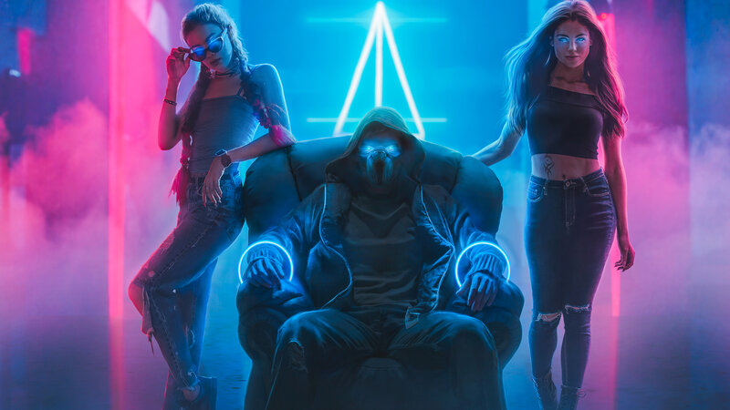 Masked Figure in Chair