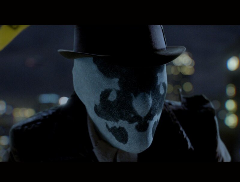 masked figure in city at night