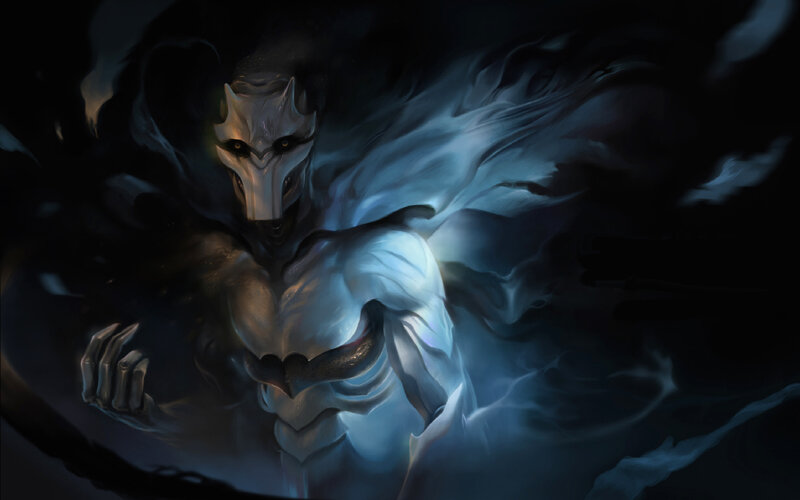 Masked Figure in Dark Cloak — Black