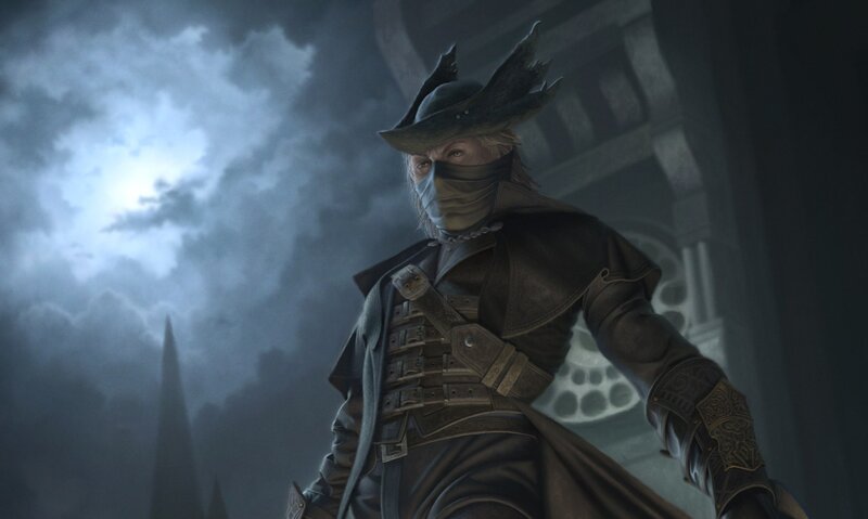 Masked Figure in Dark Coat