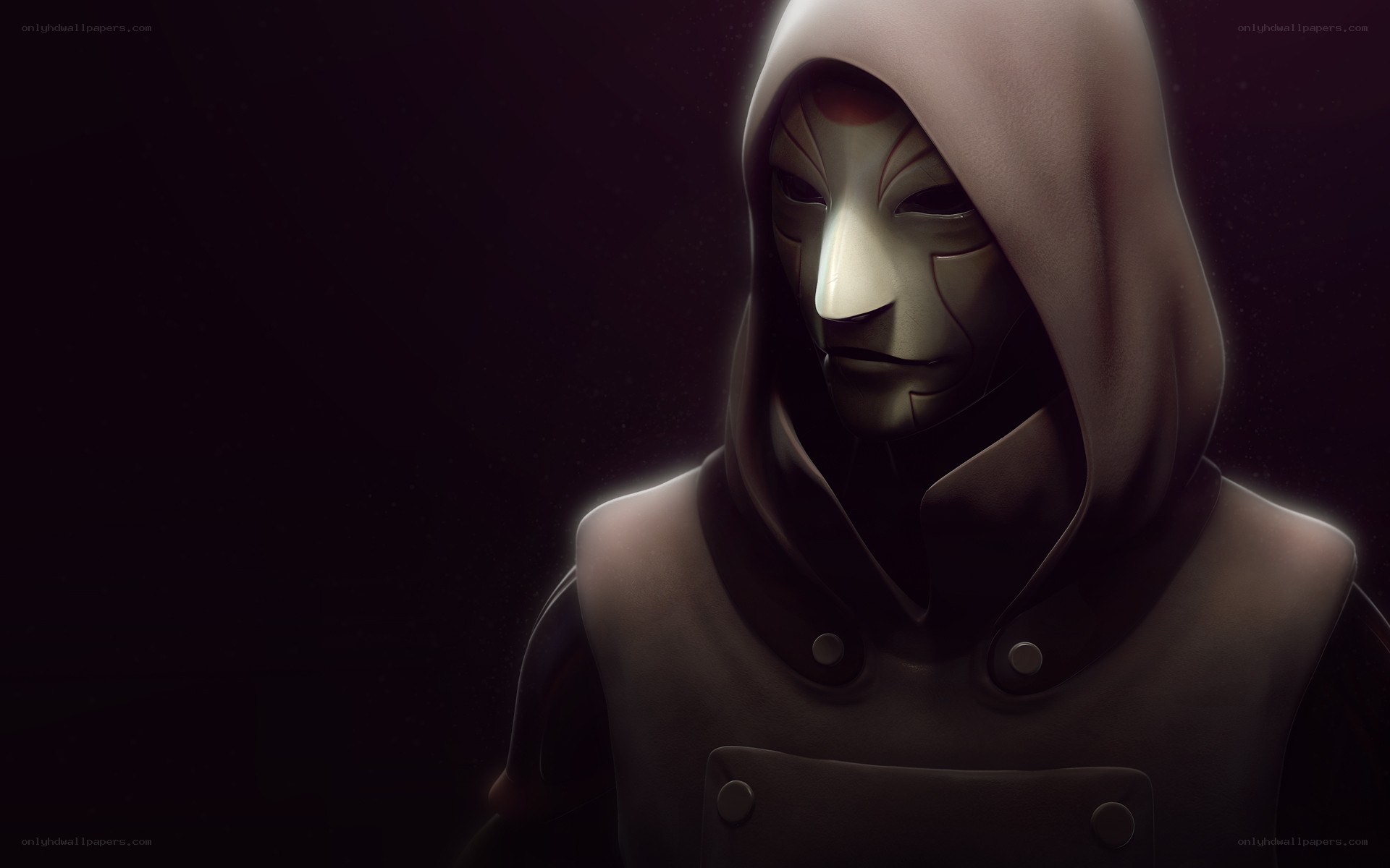 masked figure in hood