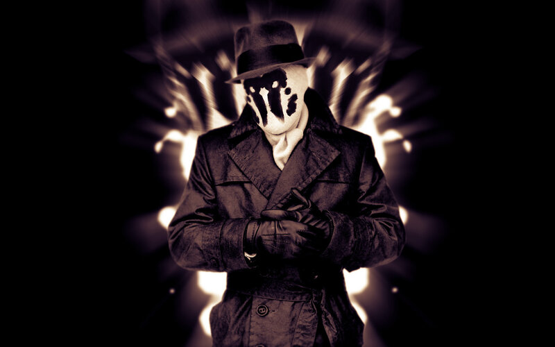 masked figure in trench coat