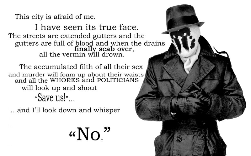 Masked Figure in Trench Coat — Black, Dramatic, Photograph, Text