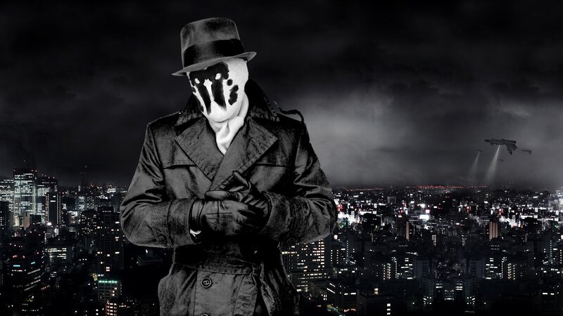 Masked Figure in Trench Coat — Black, Dramatic
