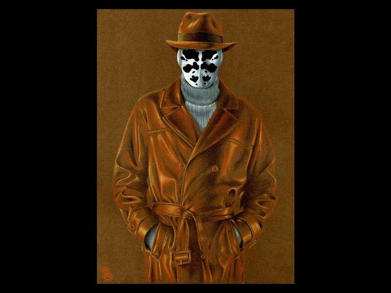 Masked Figure in Trench Coat — Brown