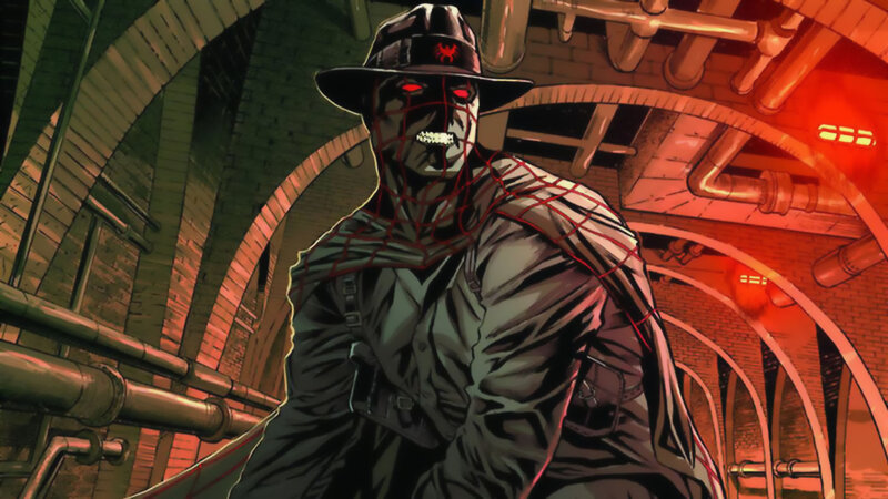 Masked Figure in Tunnel
