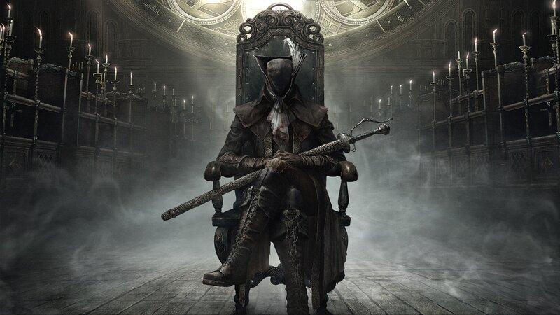 Masked Figure on Throne — Black, Dramatic, Night