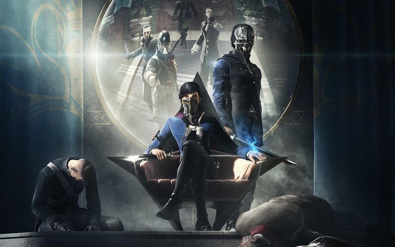Masked Figure on Throne — Blue
